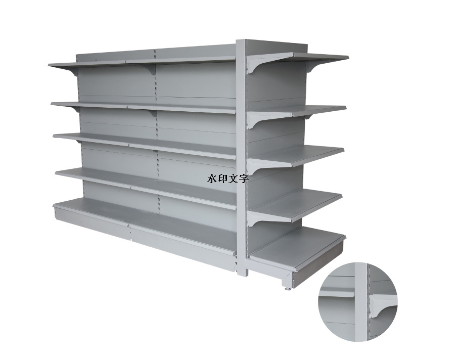 Welded upright leg back panel shelf 