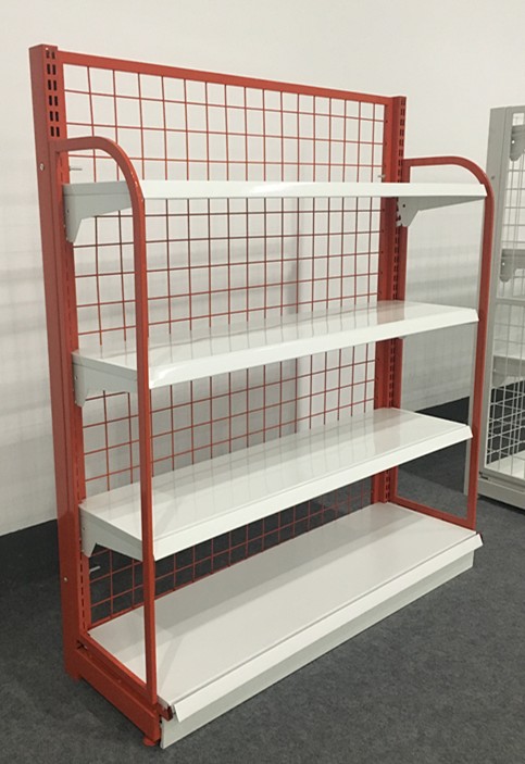 Convenient store display wire mesh frame back panel rack