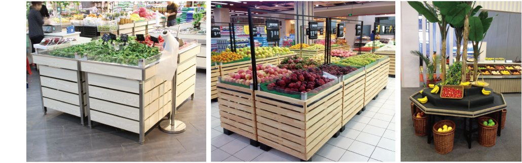 MFC board vegetable and fruit display stand