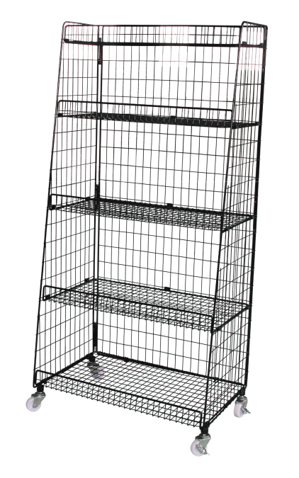 Light duty movable display wire shelf