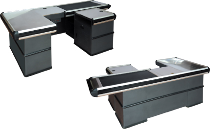 Cash counter with belt